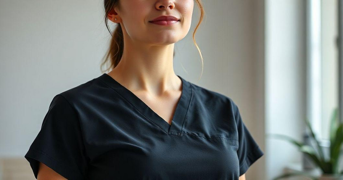 Camiseta Preta para Profissionais de Enfermagem: Conforto e Estilo para o Trabalho Diário