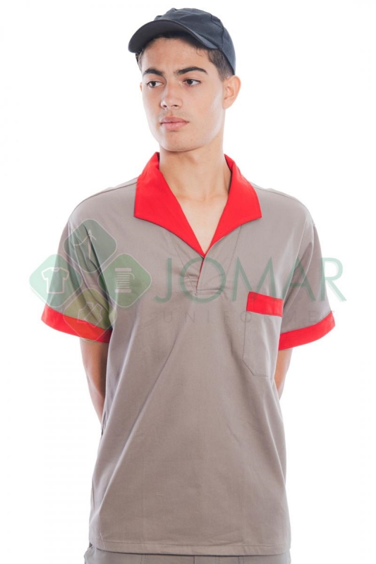 Camisa em brim para uniforme