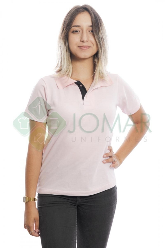 Polo feminina para uniforme