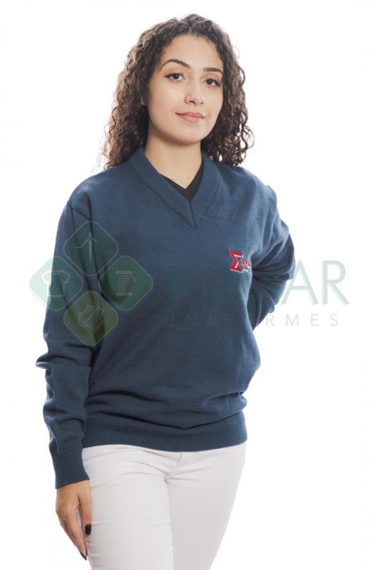 Suéter feminino para uniforme